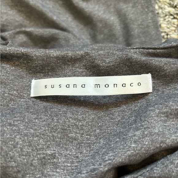 SUSANA MONACO • Women’s Grey Mini Dress Blouson Top Size Small - Picture 4 of 5